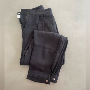 Diane Von Furstenberg Black Tapered Trousers Pull On Pants Size 2